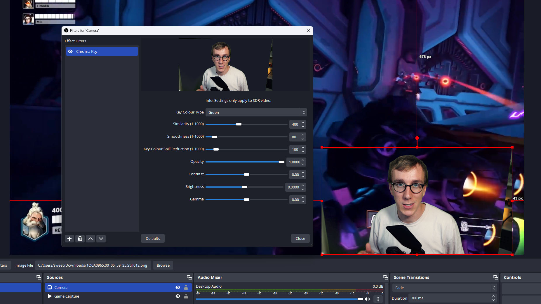 Chroma Key Filter in OBS
