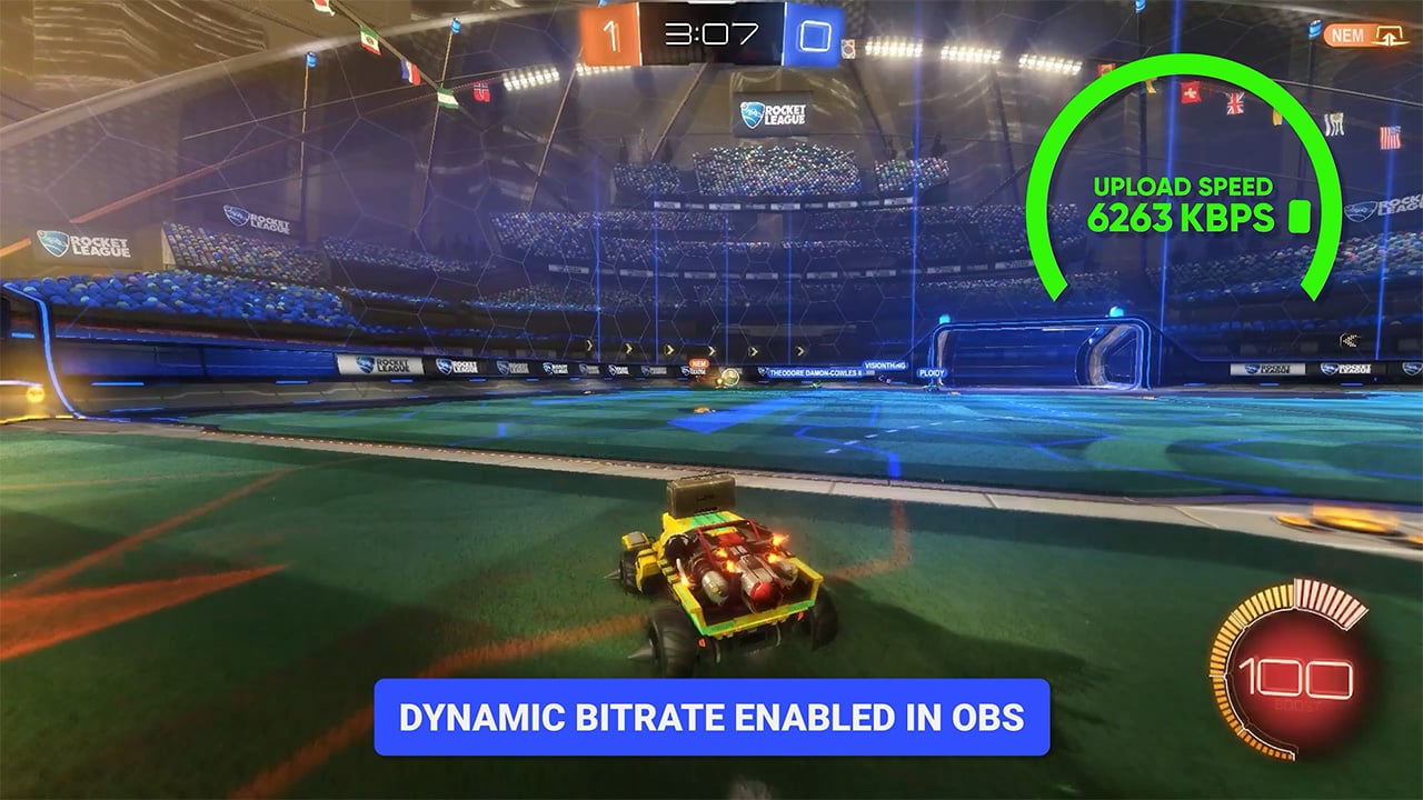 Dynamic Bitrate Enabled in OBS 3