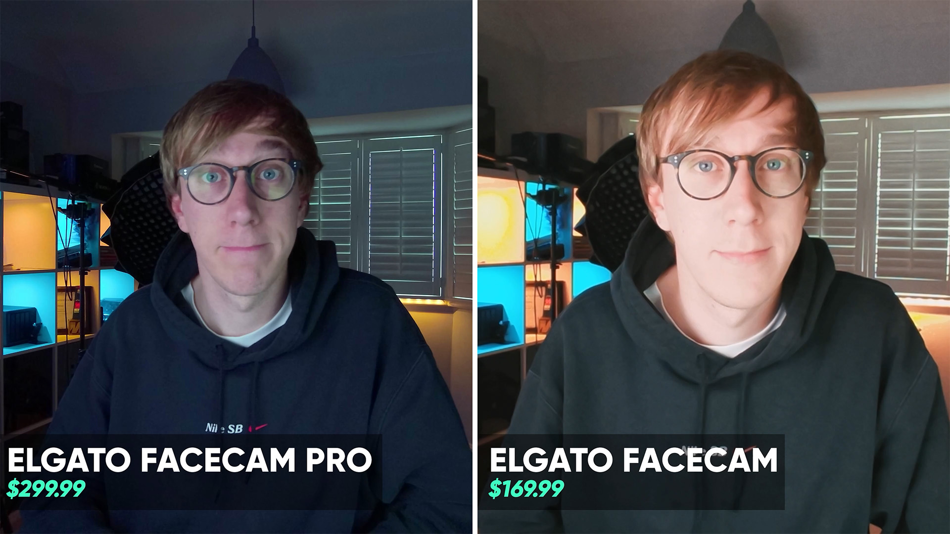 Facecam Pro vs Facecam No Lighting