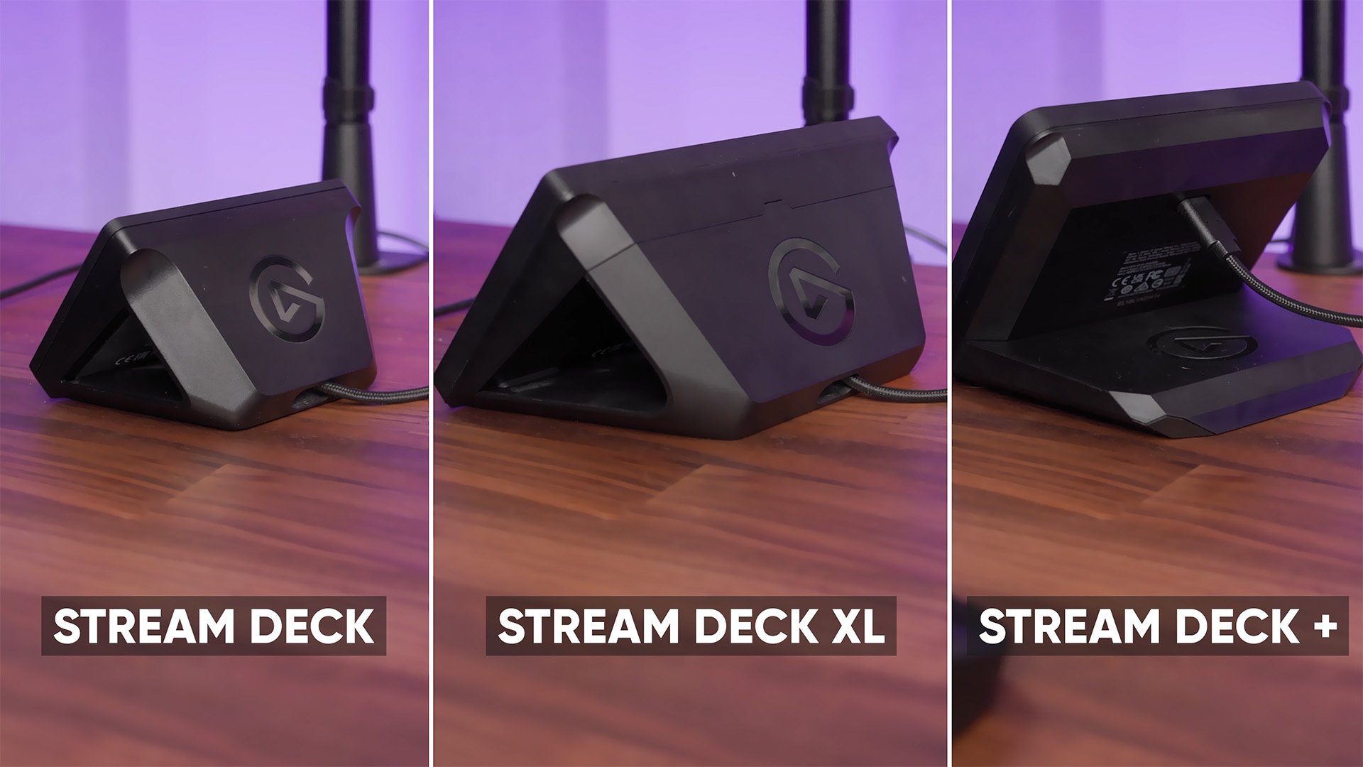 Stream Deck Comparison of Cable Connections